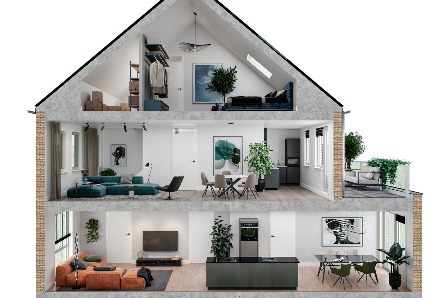 Bekijk foto 1 van Beneden- en bovenwoningen (Bouwnr. 17)