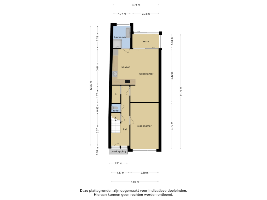 View floorplan of Begane grond of J A Alberdingk Thijmstraat 30