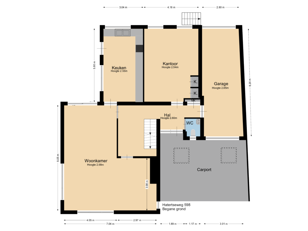 Bekijk plattegrond van First floor van Hatertseweg 598