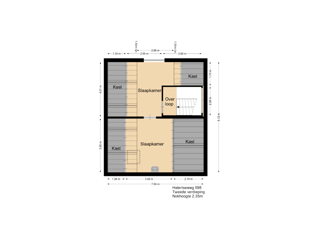 Bekijk plattegrond van Floor 2 van Hatertseweg 598