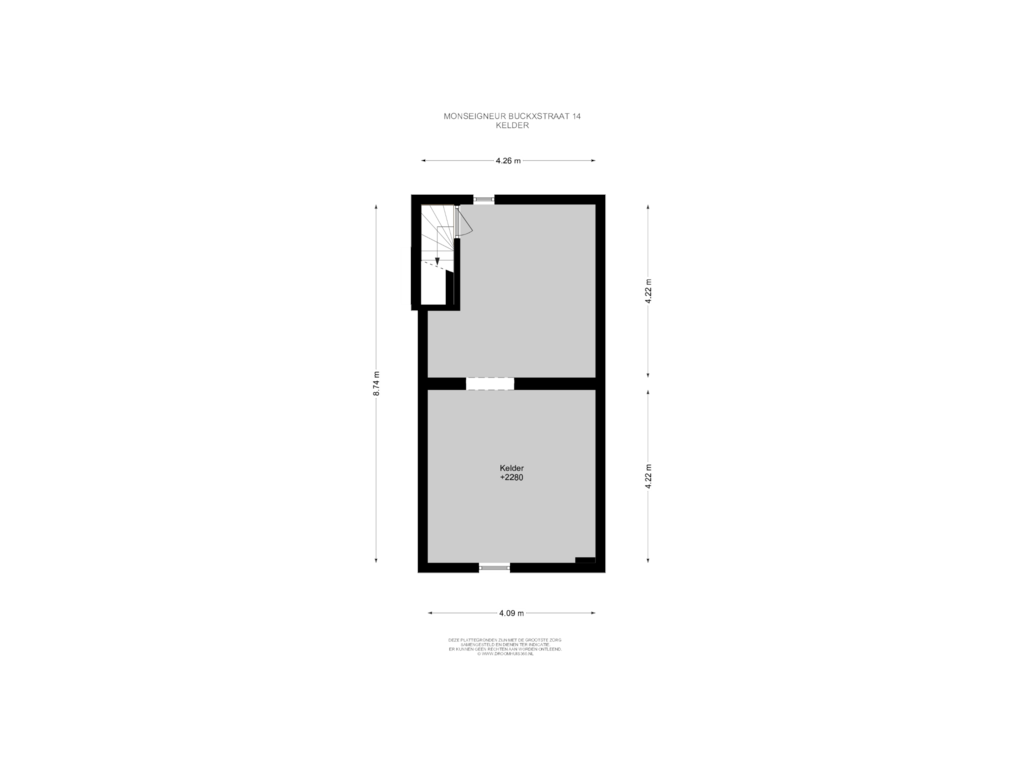 Bekijk plattegrond van Kelder van Mgr. Buckxstraat 14