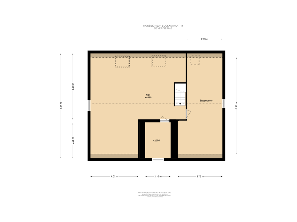 Bekijk plattegrond van 2E Verdieping van Mgr. Buckxstraat 14