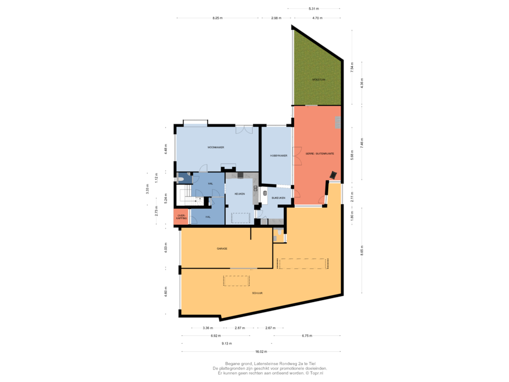 Bekijk plattegrond van Begane grond van Latensteinse Rondweg 2-A