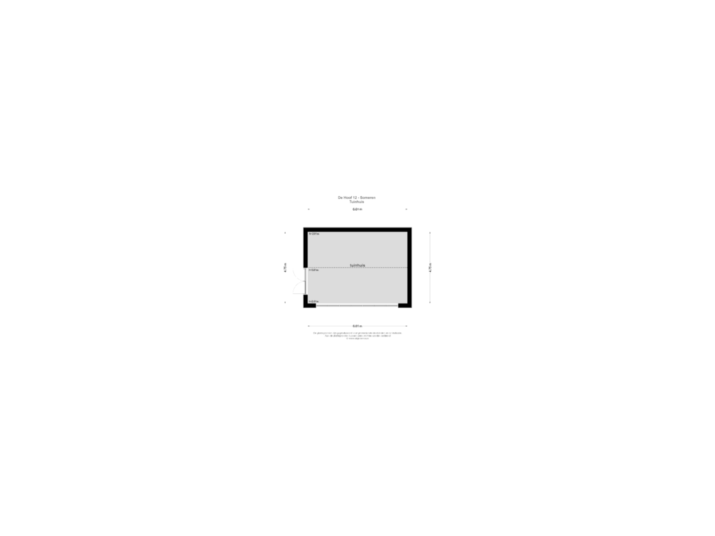 Bekijk plattegrond van TUINHUIS van De Hoof 12