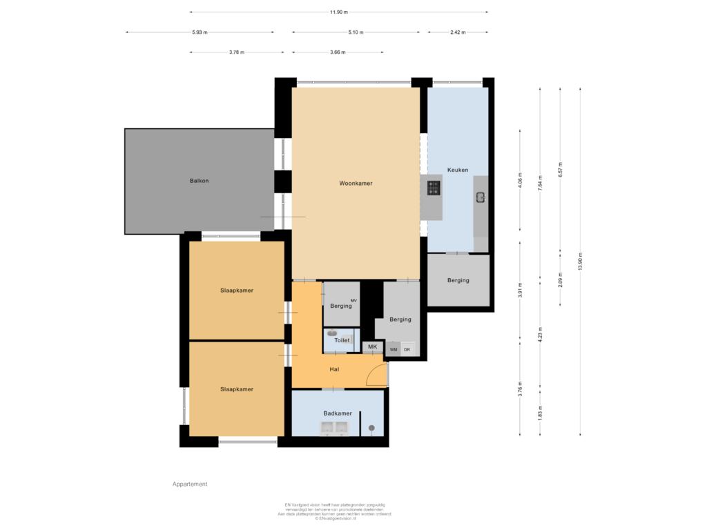 Bekijk plattegrond van Appartement van Top appartement (Bouwnr. 467J)