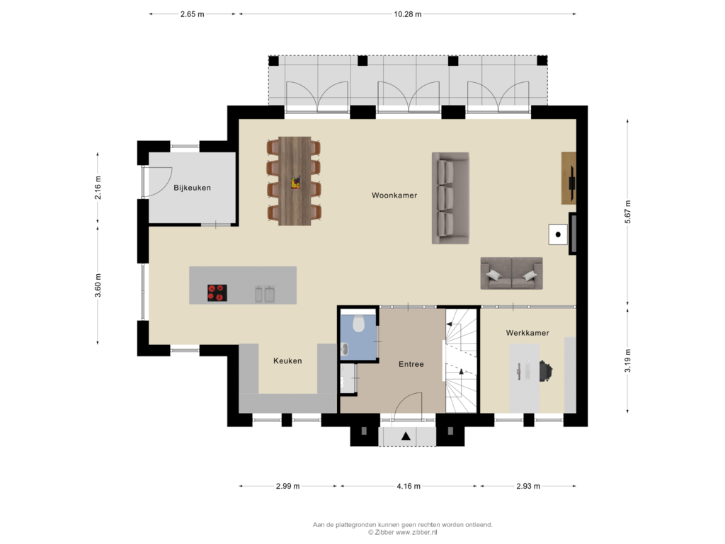 Bekijk plattegrond van BEGANE GROND van Brandestraat 3