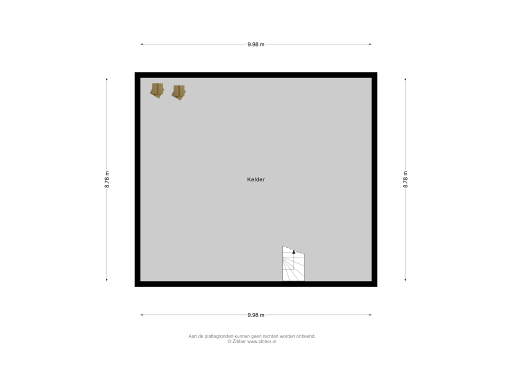 Bekijk plattegrond van KELDER van Brandestraat 3