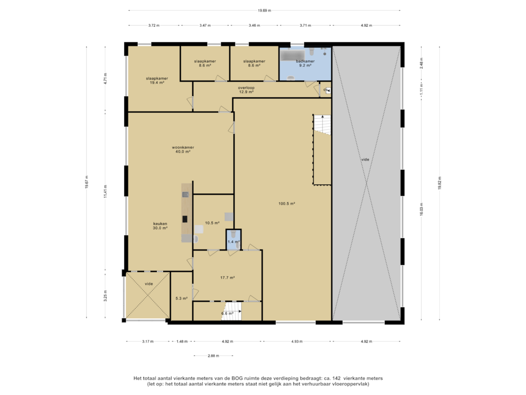 Bekijk plattegrond van BOG-1e Verdieping van Seestjer 1