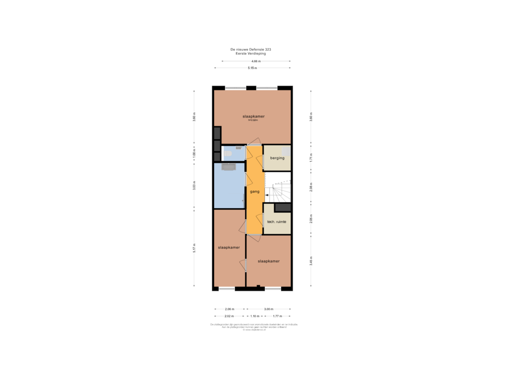 Bekijk plattegrond van EERSTE VERDIEPING van De Nieuwe Defensie | Tuinwoning (Bouwnr. 323)