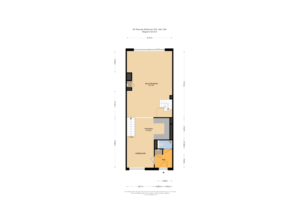 Bekijk plattegrond van Begane Grond van De Nieuwe Defensie | Tuinwoning (Bouwnr. 345)