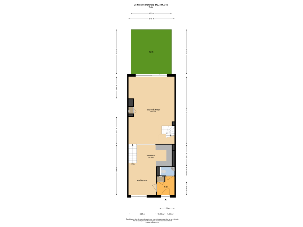 Bekijk plattegrond van Tuin van De Nieuwe Defensie | Tuinwoning (Bouwnr. 345)