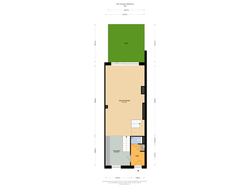 Bekijk plattegrond van TUIN van De Nieuwe Defensie | Tuinwoning (Bouwnr. 357)