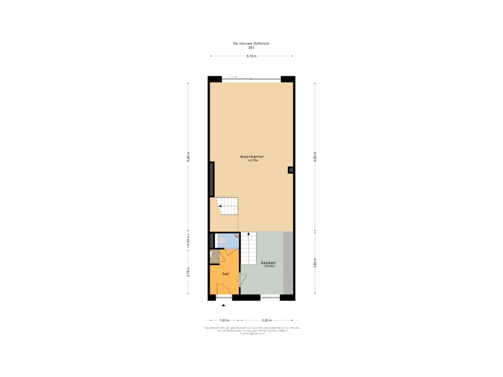 View floorplan of BEGANE GROND of De Nieuwe Defensie | Tuinwoning (Bouwnr. 361)