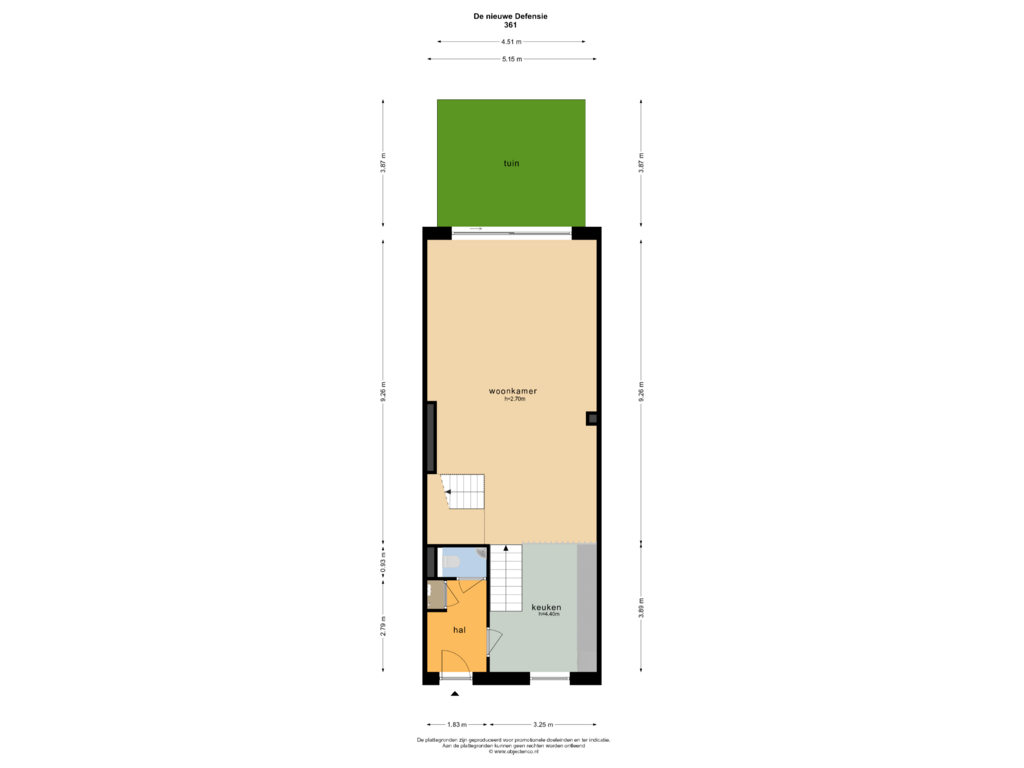 View floorplan of TUIN of De Nieuwe Defensie | Tuinwoning (Bouwnr. 361)