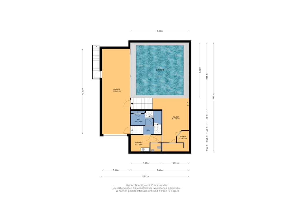 Bekijk plattegrond van Kelder van Boezelgracht 15