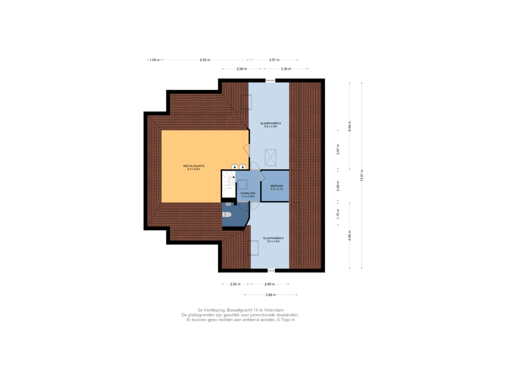 Bekijk plattegrond van 2e Verdieping van Boezelgracht 15