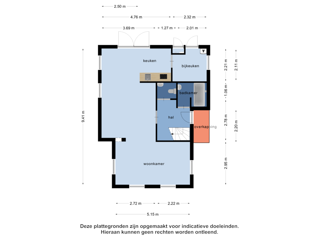 View floorplan of Begane grond of Hof van Halenweg 2-337