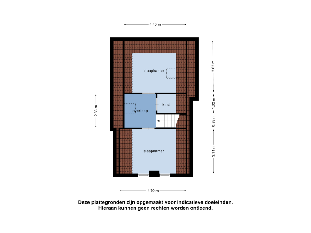 View floorplan of 1e verdieping of Hof van Halenweg 2-337