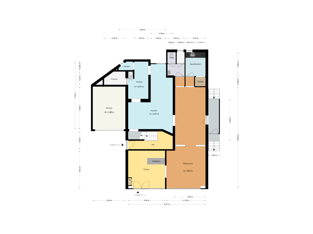 View floorplan of Begane grond of Veldstraat 2