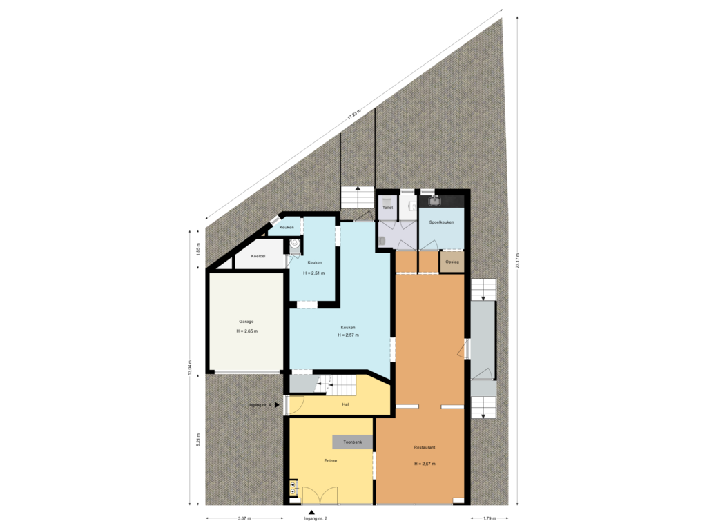 View floorplan of Perceel of Veldstraat 2