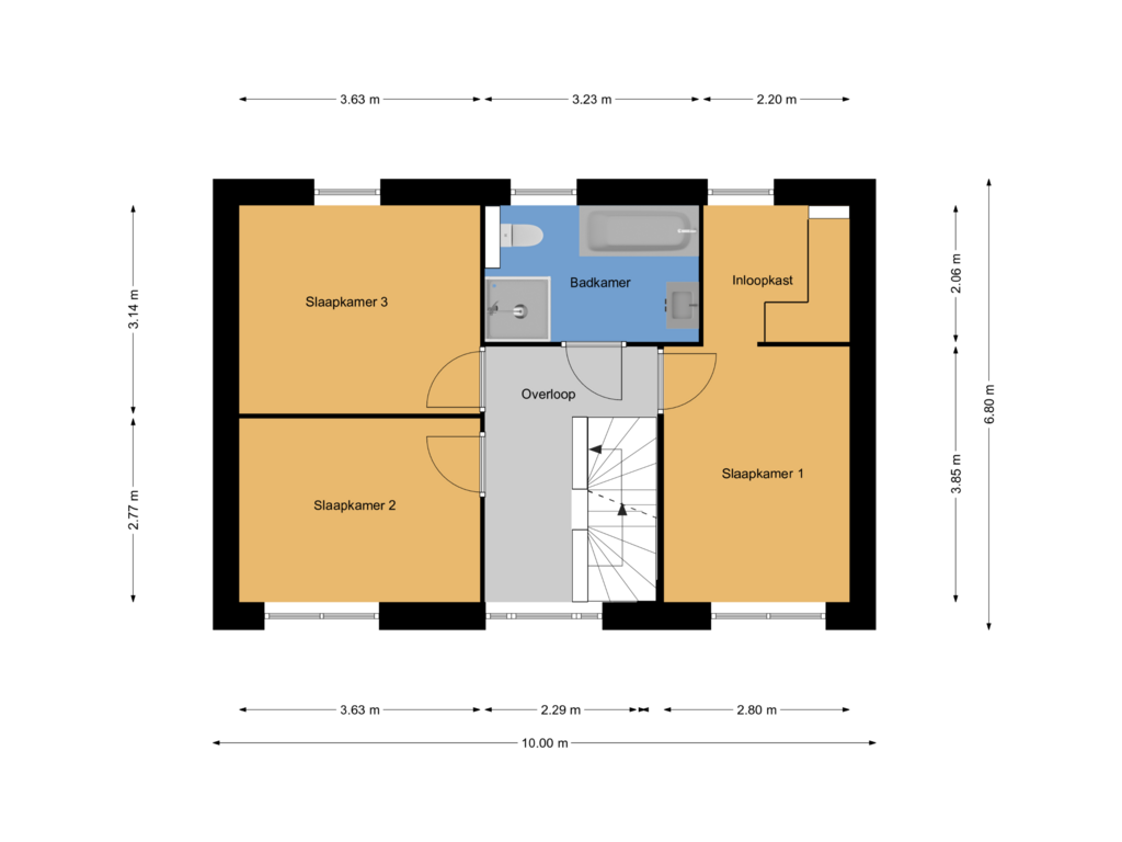 Bekijk plattegrond van Eerste verdieping van Bouchard (Bouwnr. 5)