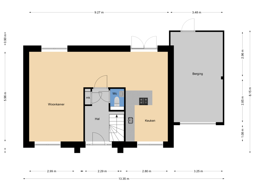 View floorplan of Begane grond of Taylor (Bouwnr. 3)