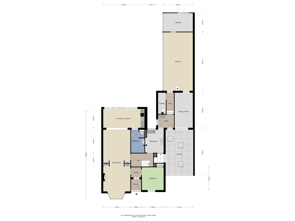 Bekijk plattegrond van Begane grond van Kerkstraat 15