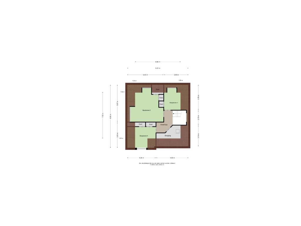 Bekijk plattegrond van Tweede verdieping van Kerkstraat 15