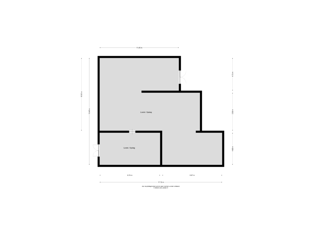 Bekijk plattegrond van Loods / Opslag van Kerkstraat 15