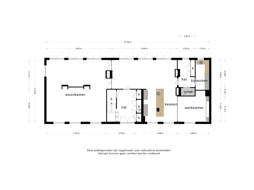 Bekijk plattegrond van Begane grond van Dorpsstraat 55