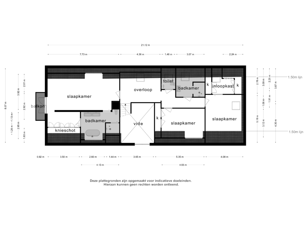 Bekijk plattegrond van 1e verdieping van Dorpsstraat 55