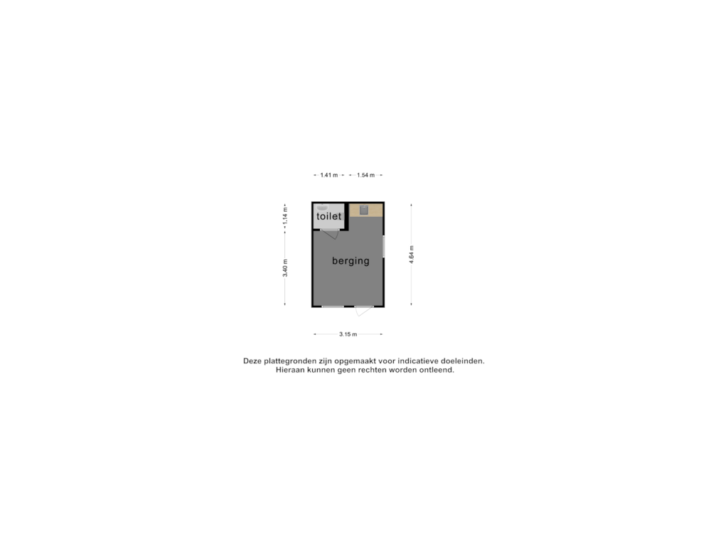 Bekijk plattegrond van Berging  - 1 van Dorpsstraat 55