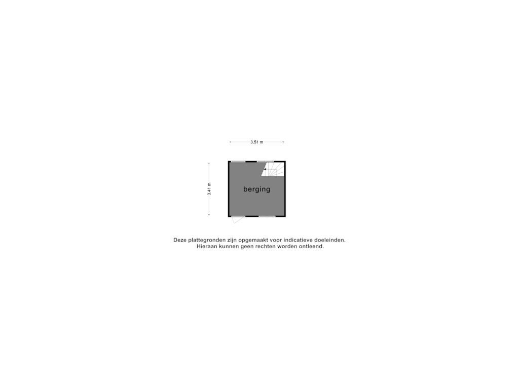 Bekijk plattegrond van Berging  - 4  Begane grond van Dorpsstraat 55