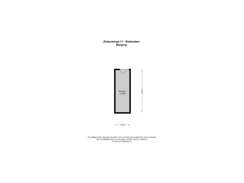 Bekijk plattegrond van Berging van Zinkerstraat 11