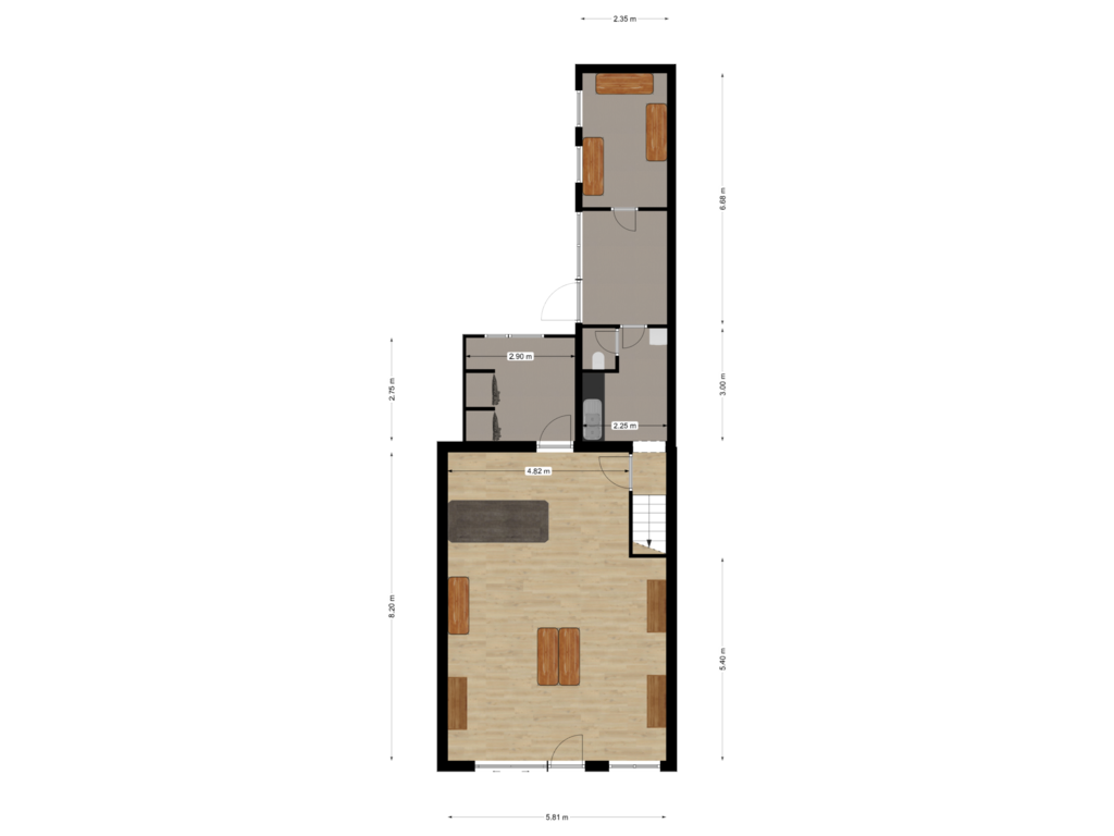 Bekijk plattegrond van Begane grond van Weverstraat 45