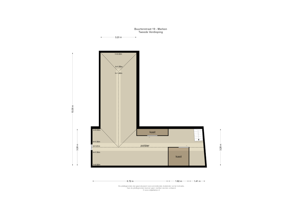 Bekijk plattegrond van TWEEDE VERDIEPING van Buurterstraat 19