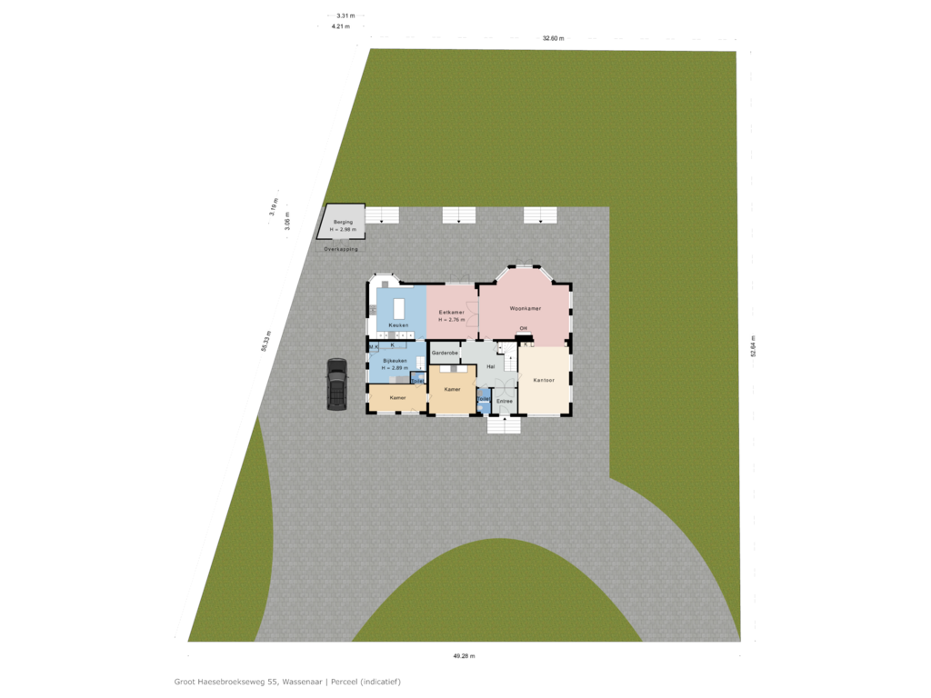 View floorplan of Perceel of Groot Haesebroekseweg 55