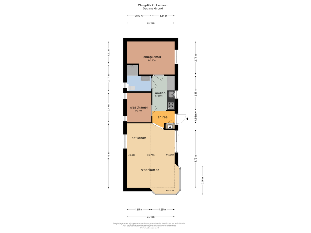 Bekijk plattegrond van BEGANE GROND van Ploegdijk 2-H409