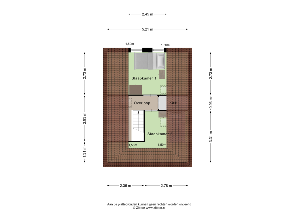 Bekijk plattegrond van Eerste verdieping van 't Hertenspoor 138