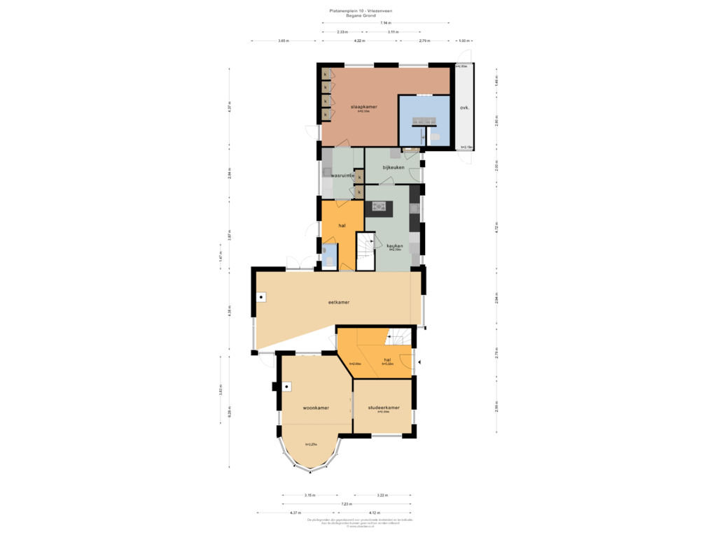 View floorplan of BEGANE GROND of Platanenplein 10