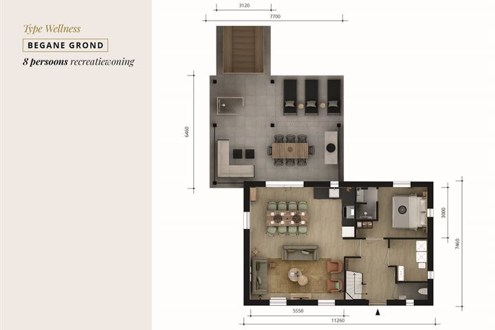 Bekijk foto 10 van 8 Persoons recreatiewoningen (Bouwnr. 186)