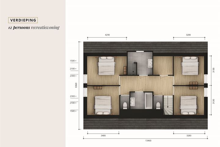 Bekijk foto 10 van 12 Persoons recreatiewoningen (Bouwnr. 179)