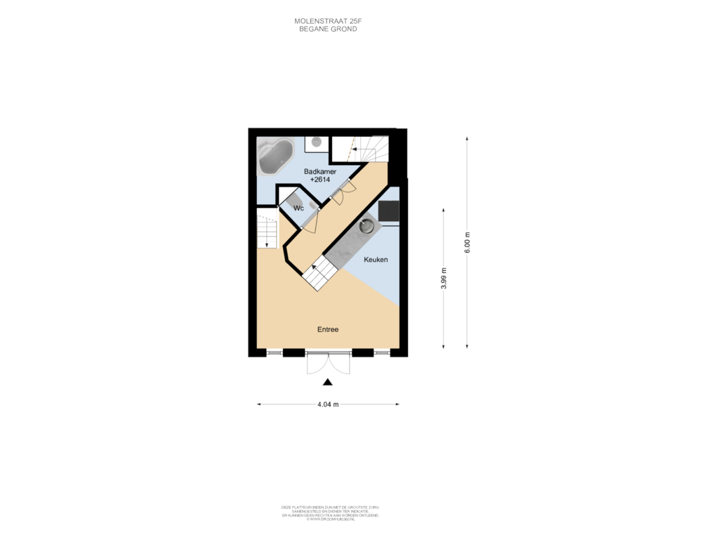 Bekijk plattegrond van Begane Grond van Molenstraat 25-F