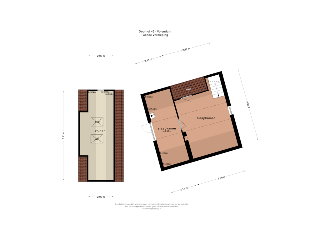 Bekijk plattegrond van TWEEDE VERDIEPING van Doolhof 46