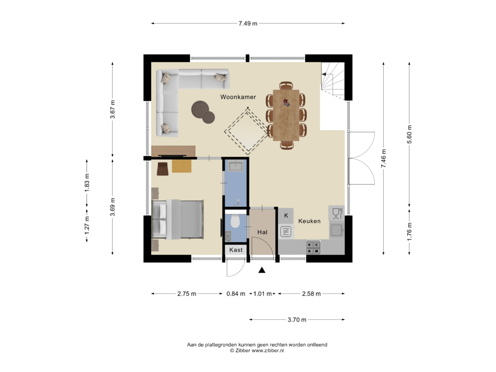 View floorplan of Begane grond of Bosvilla de Luxe | 35