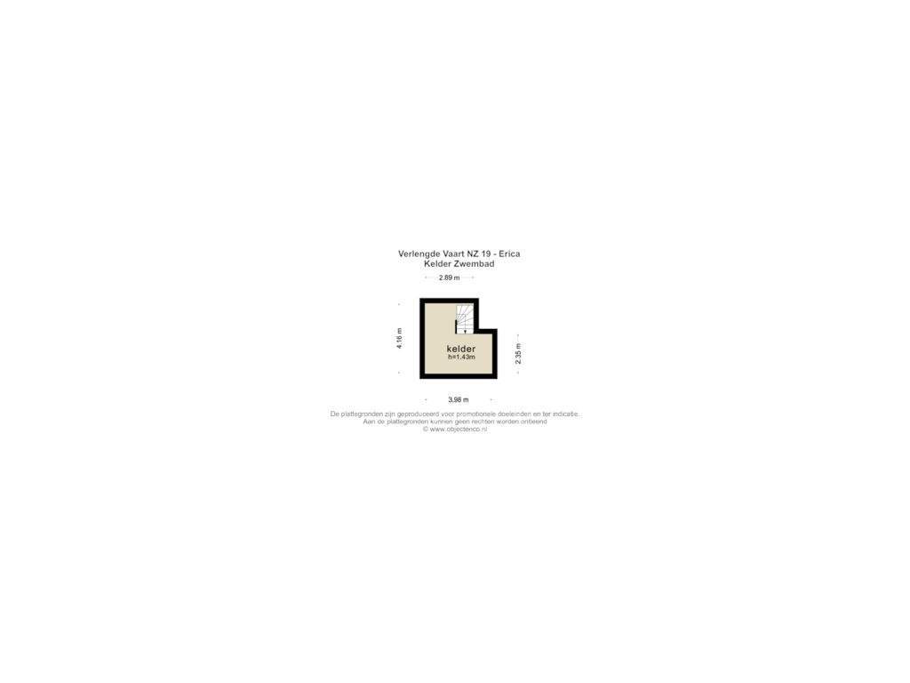 View floorplan of KELDER ZWEMBAD of Verlengde Vaart NZ 19