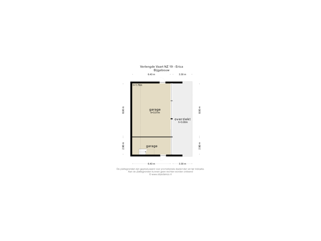 View floorplan of BIJGEBOUW of Verlengde Vaart NZ 19