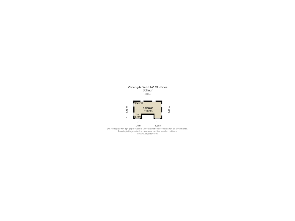 View floorplan of SCHUUR of Verlengde Vaart NZ 19