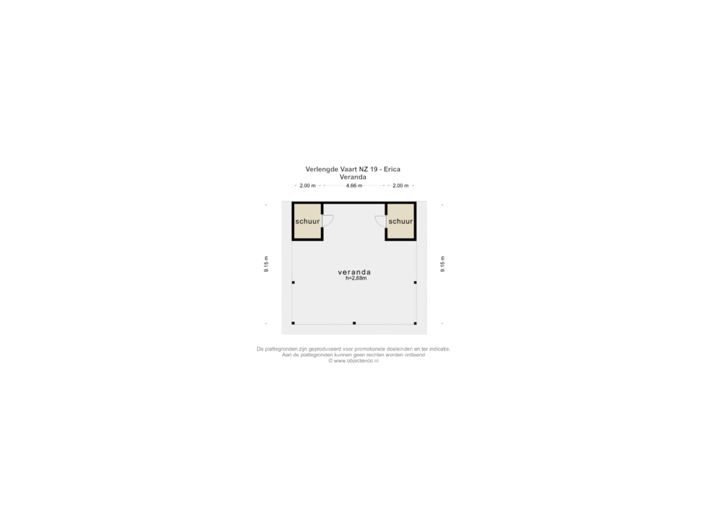 View floorplan of VERANDA of Verlengde Vaart NZ 19