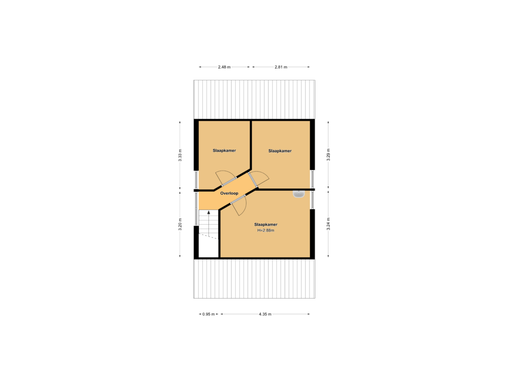 Bekijk plattegrond van Verdieping van Herenweg 242-R37